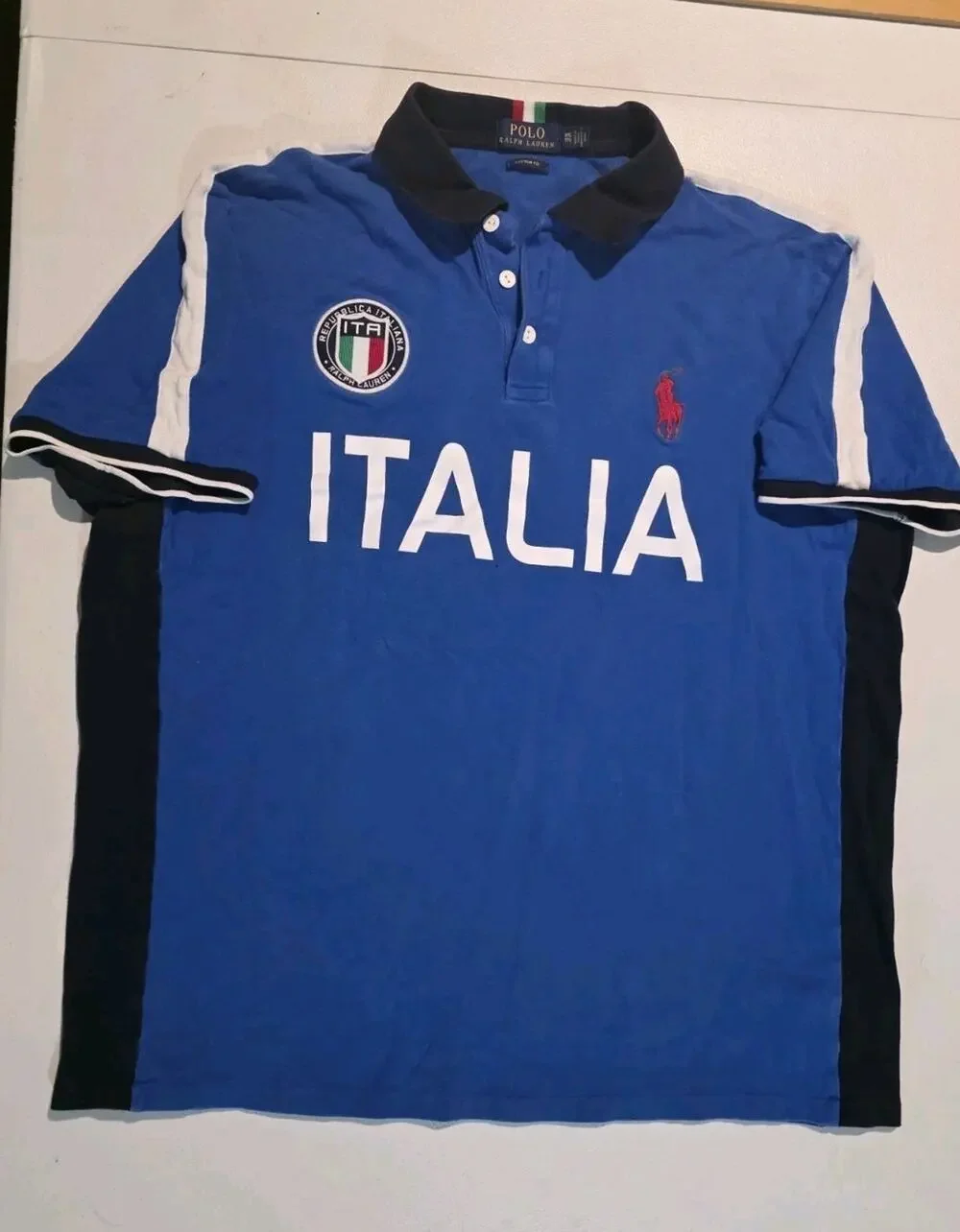Polo Ralph Lauren Italy Rugby Polo Shirt Big Pony Men Sz XXL Blue